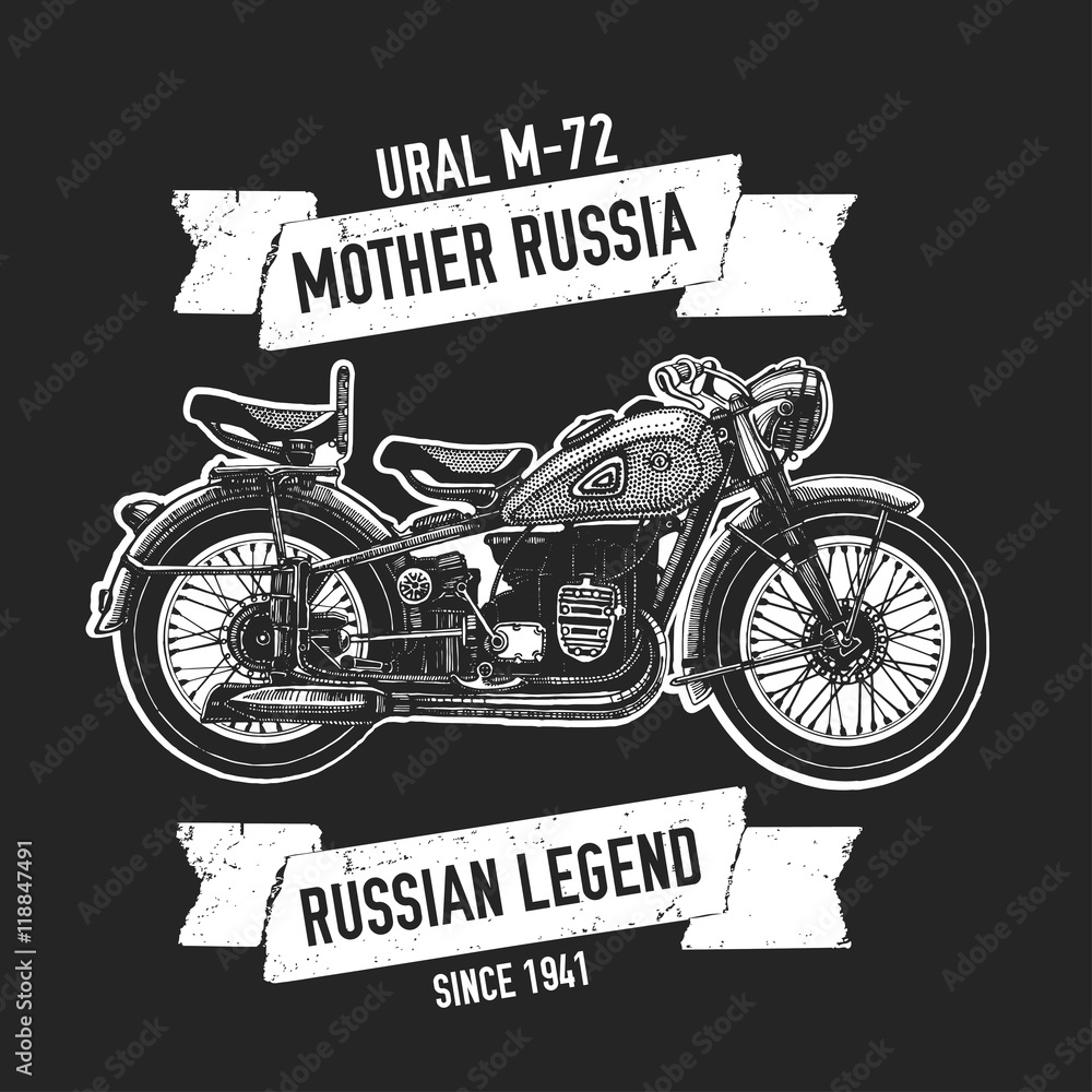 Hand drawn quote M-72 Mother Russia Hand drawn quote M-72 Mother Russia