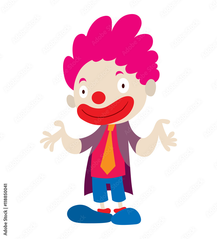 Clown character vector cartoon