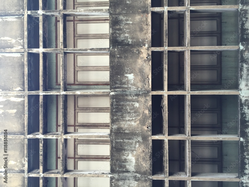 Abandon building window view Abandon building window view