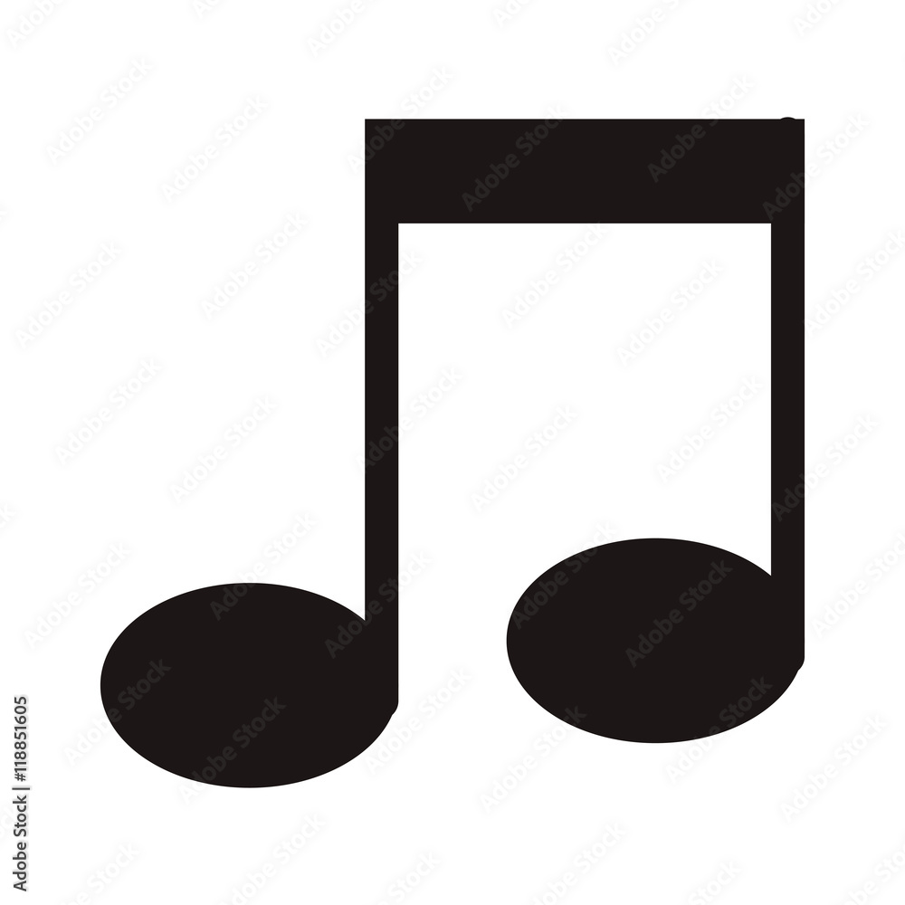 flat design music note icon vector illustration flat design music note icon vector illustration