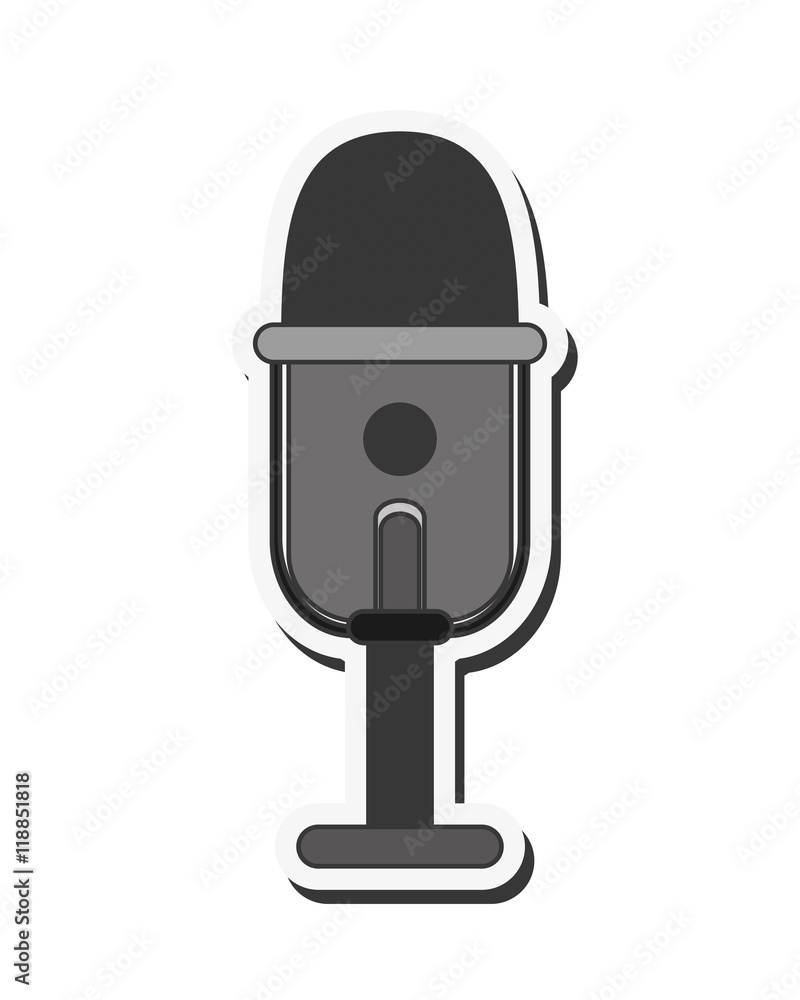 flat design single microphone icon vector illustration flat design single microphone icon vector illustration