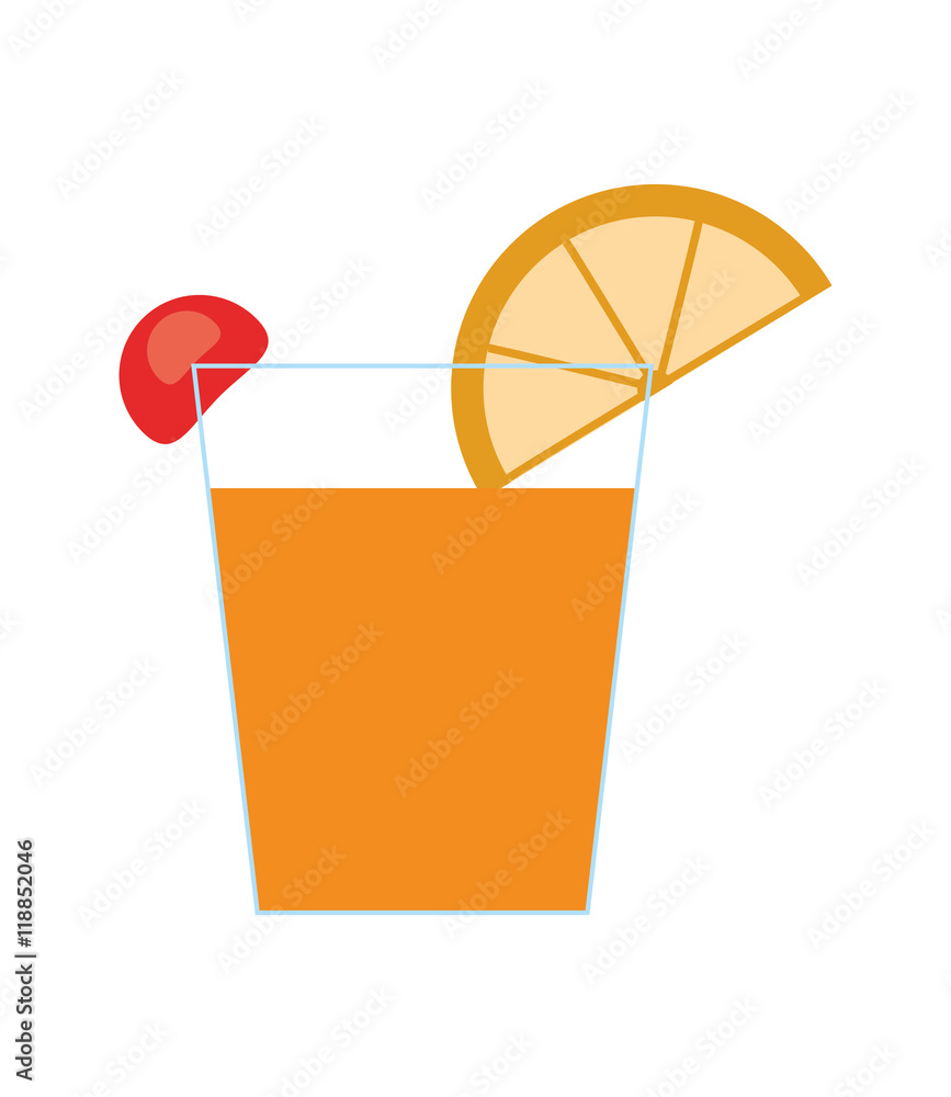 flat design single cocktail icon vector illustration flat design single cocktail icon vector illustration