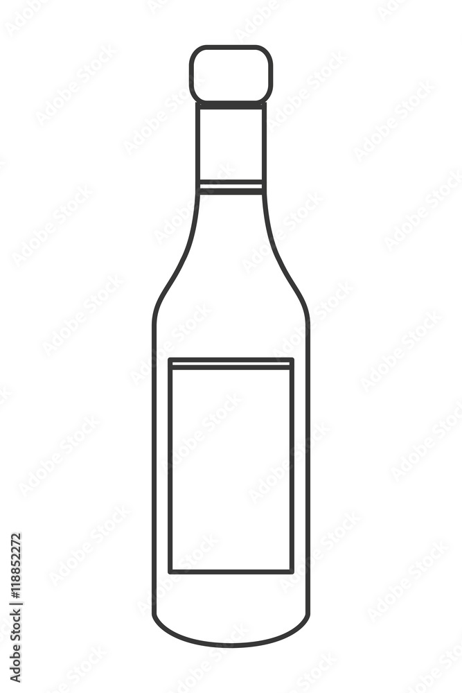 flat design liquor bottle icon vector illustration flat design liquor bottle icon vector illustration