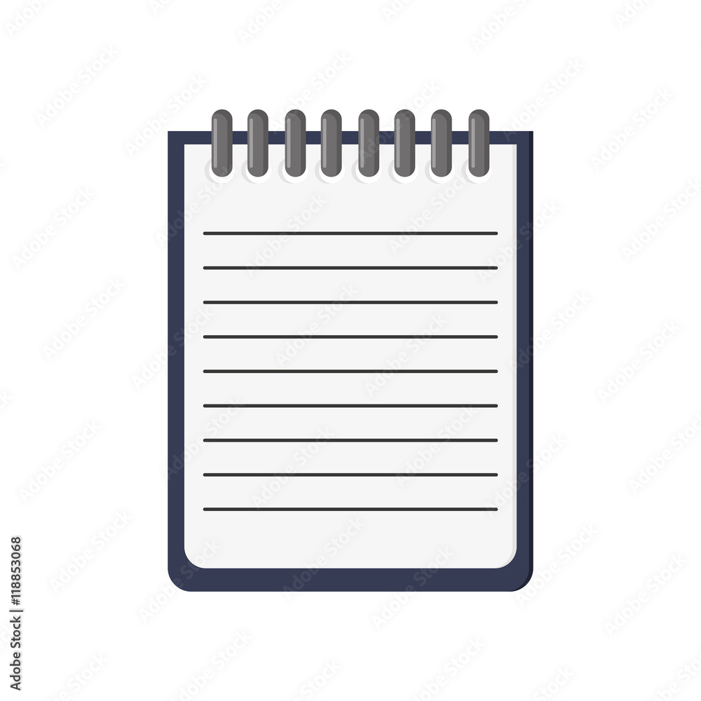 flat design blank notepad icon vector illustration flat design blank notepad icon vector illustration
