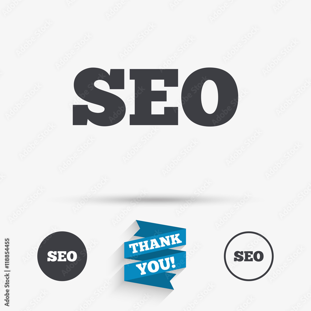 SEO sign icon. Search Engine Optimization symbol. SEO sign icon. Search Engine Optimization symbol.
