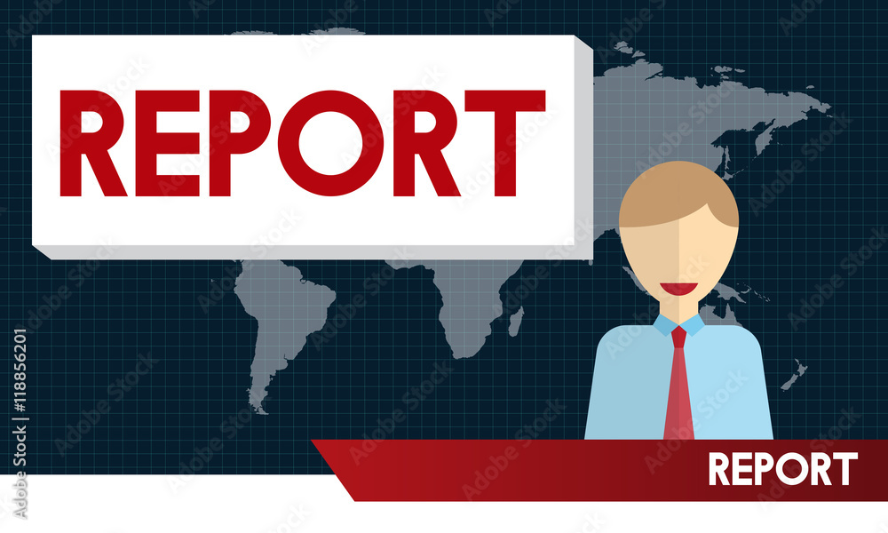 Report Presentation Information Research News Concept Report Presentation Information Research News Concept