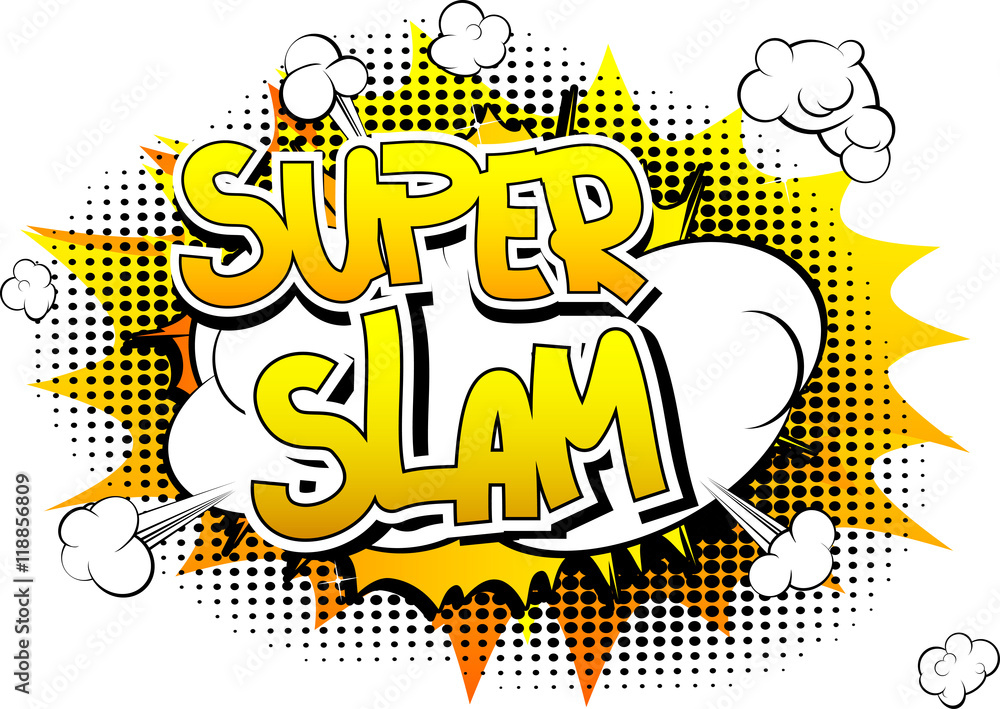 Super Slam - Comic book style word.