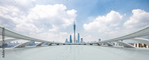 Photos landmark guangzhou tower from abstract window