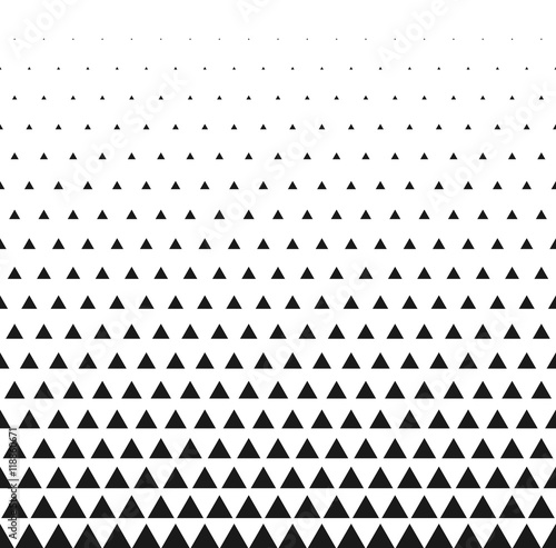 Triangular halftone grid gradient seamless background