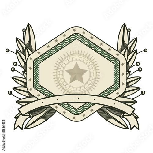 dollar emblem seal isolated icon vector illustration design