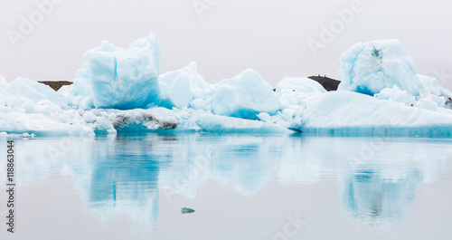 Jokulsarlon is a large glacial lake in southeast Iceland © michaklootwijk
