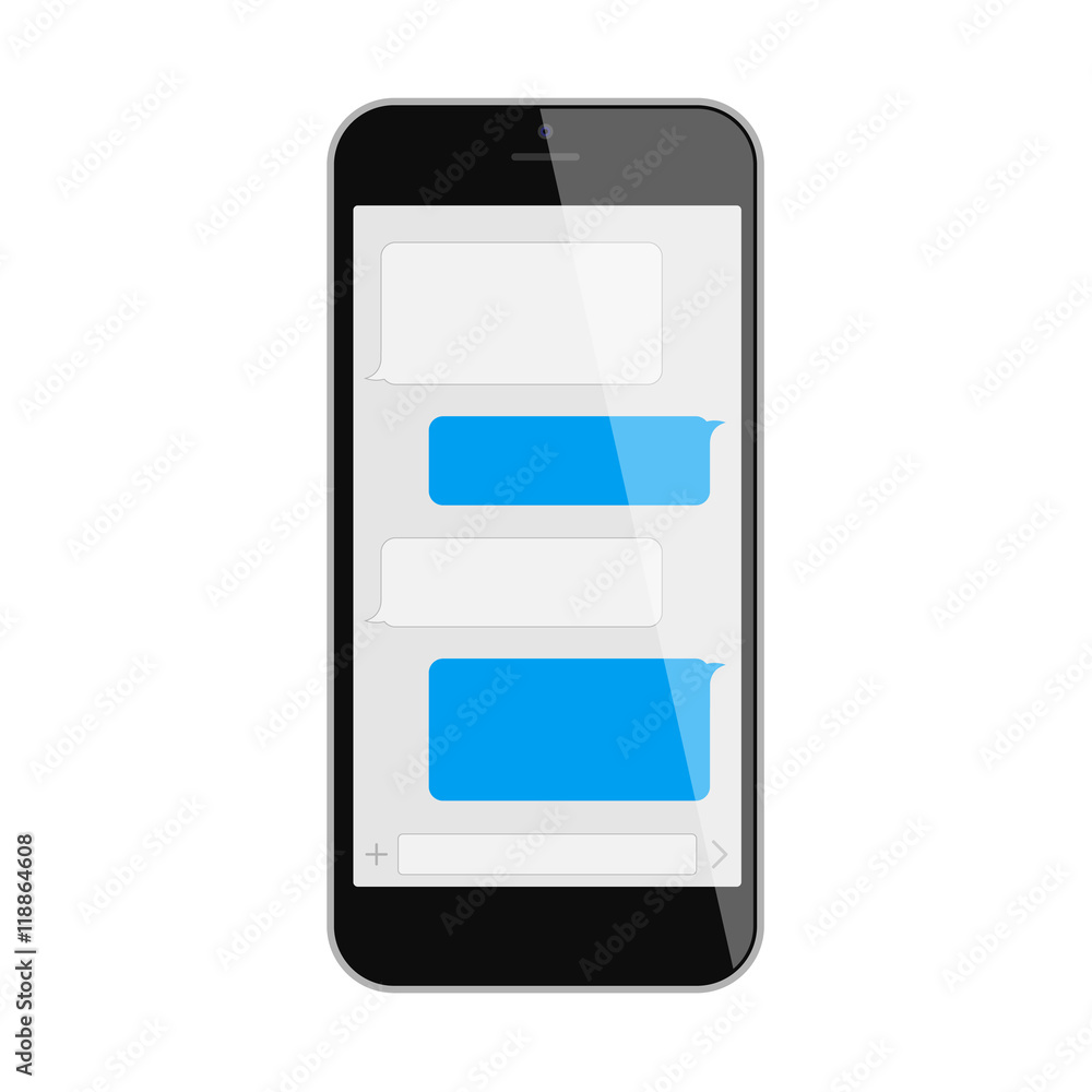 Smartphone text messaging. Template blank text bubbles. Social network conversation. Smartphone text messaging. Template blank text bubbles. Social network conversation.