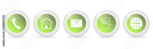 Contact us vector buttons - set.