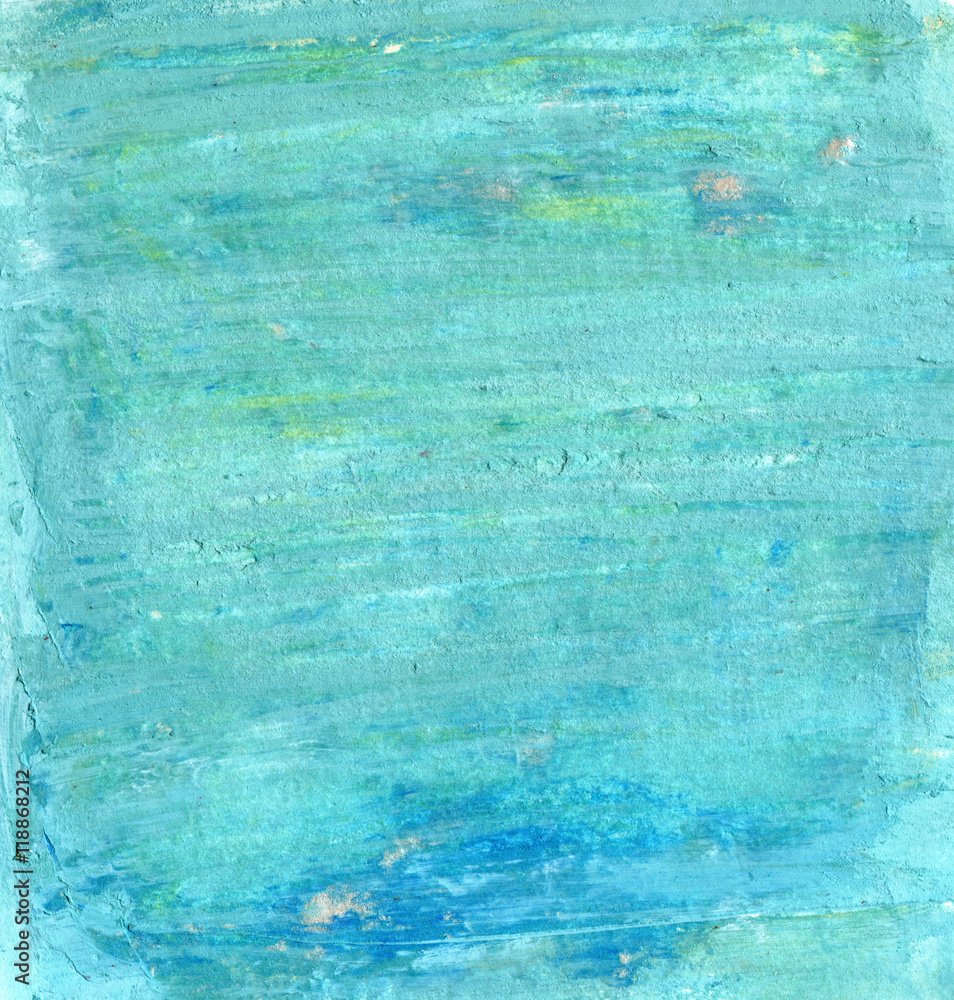 Teal blue mixed media texture with brush strokes