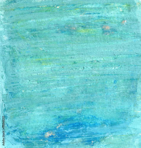 Teal blue mixed media texture with brush strokes © laplateresca