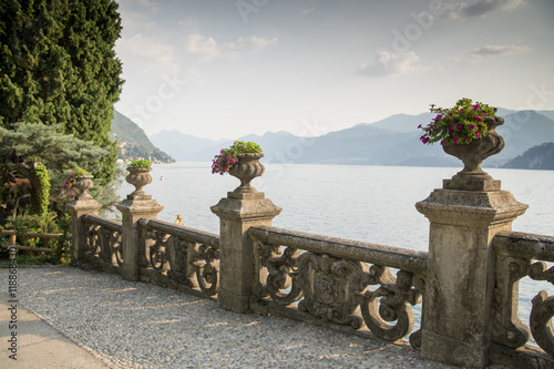 Italian villa garned on Como lake photo