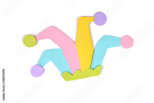 Obraz na płótnie Jester hat on white background - isolated 