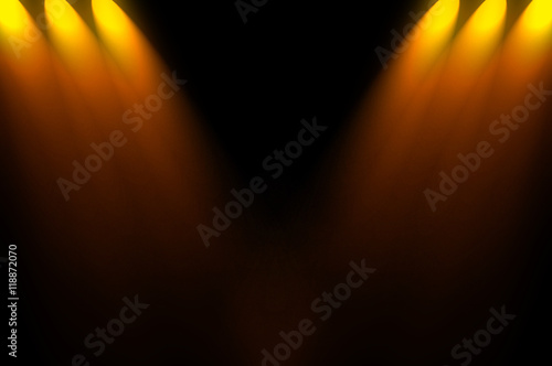 dark space with gold spotlight background