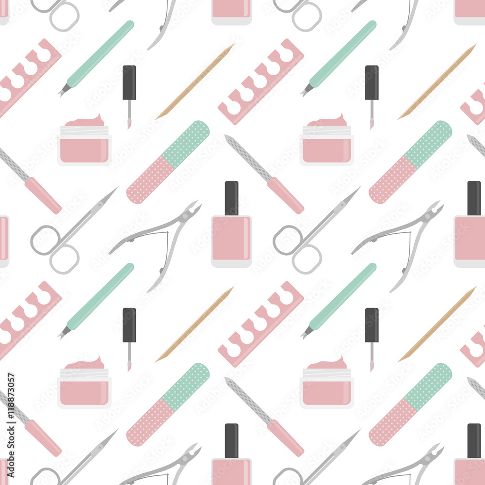 Manicure flat pattern