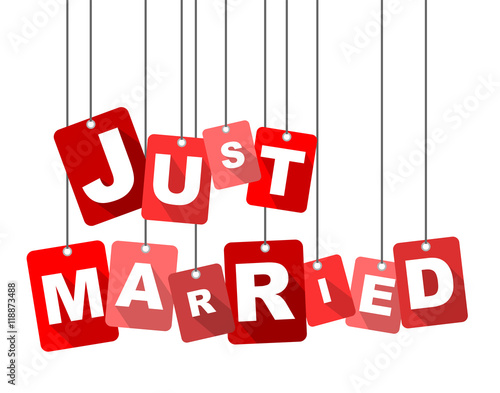 just married, red vector just married flat vector just married, background just married