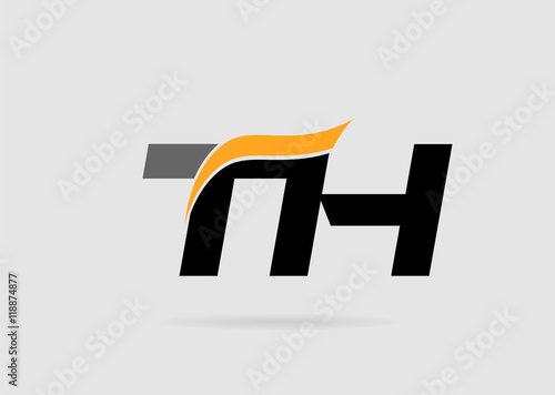 Letter T and H logo template
