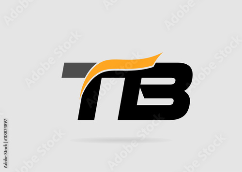 Letter T and B logo template
