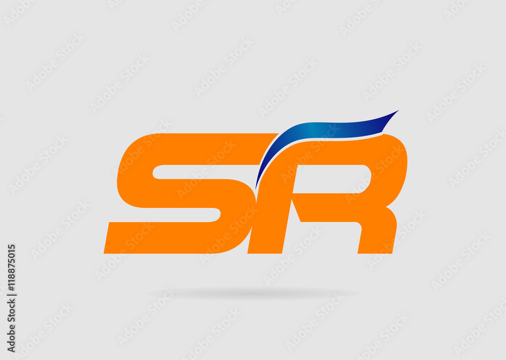 Letter SR, s and r logo vector
