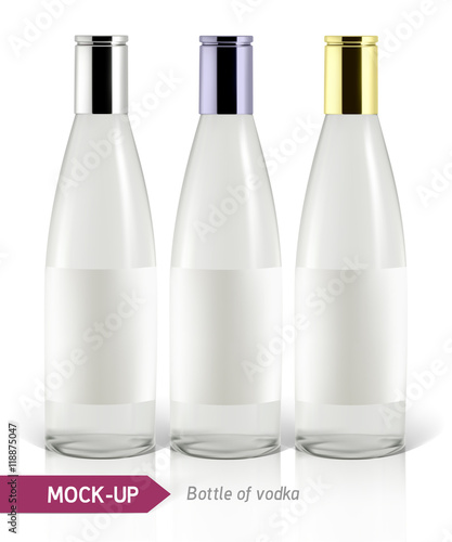 Mockup vodka bottle