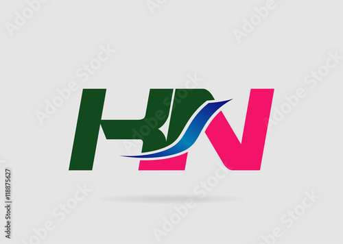 Letter K and N logo vector
