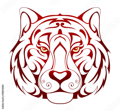 Tiger head tattoo