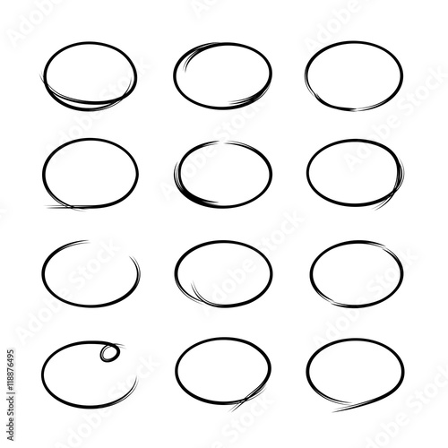 hand drawn circle markers