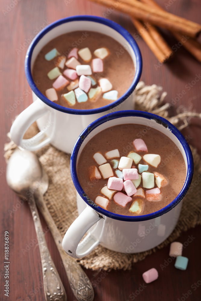 hot chocolate with mini marshmallows cinnamon winter drink hot chocolate with mini marshmallows cinnamon winter drink