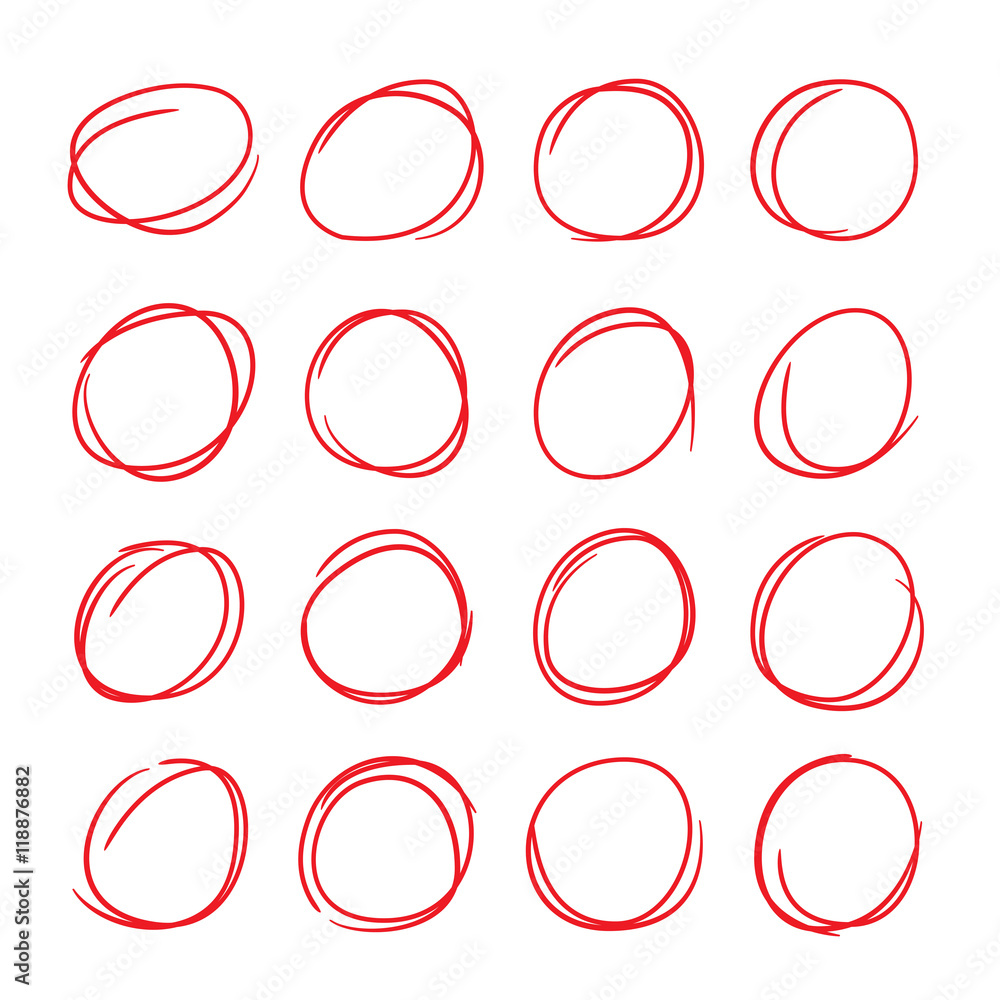 red hand drawn circle highlighter red hand drawn circle highlighter