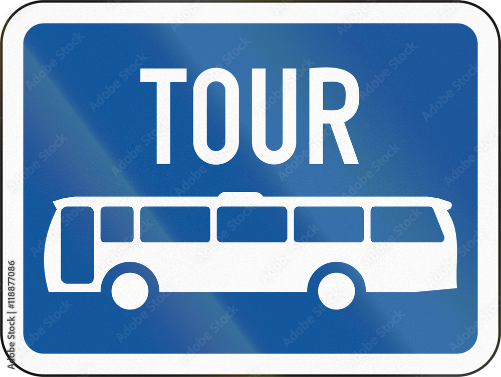 Road sign used in the African country of Botswana - The primary sign applies to tour buses Road sign used in the African country of Botswana - The primary sign applies to tour buses