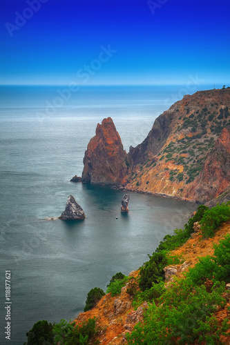 The coast at the cape Fiolent. Crimea