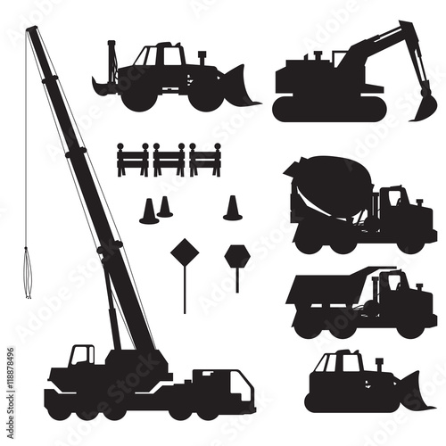 construction vehicle silhoette