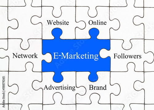 E-Marketing Puzzle Concept