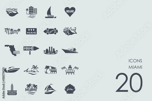 Set of Miami icons