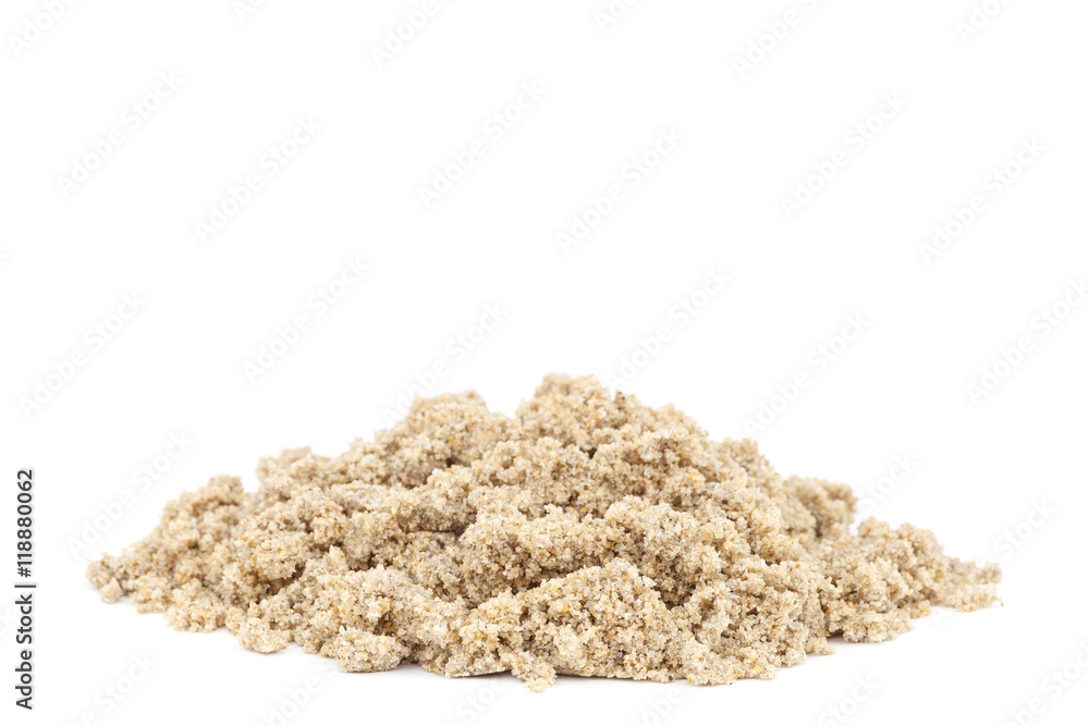 Pile of sand on white background. Pile of sand on white background.