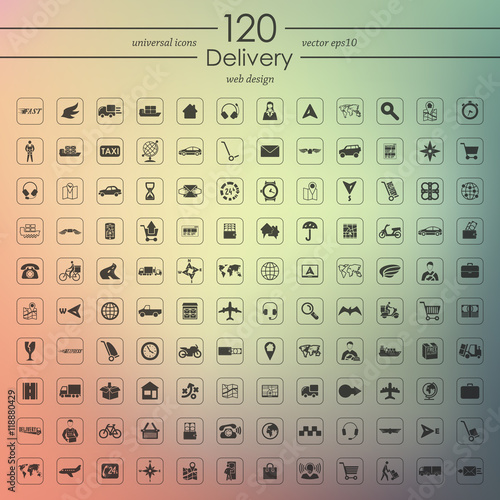 Set of delivery icons