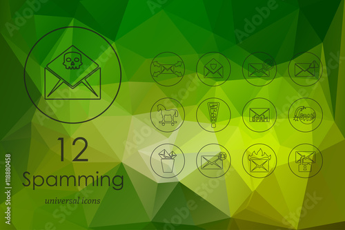 Set of spamming icons