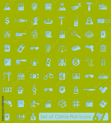 Set of crime icons