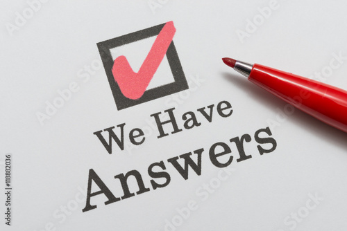 We Have Answers 解決策があります