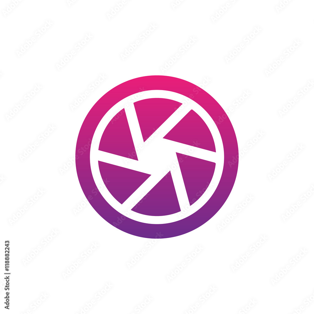 Aperture icon, photography logo element Aperture icon, photography logo element