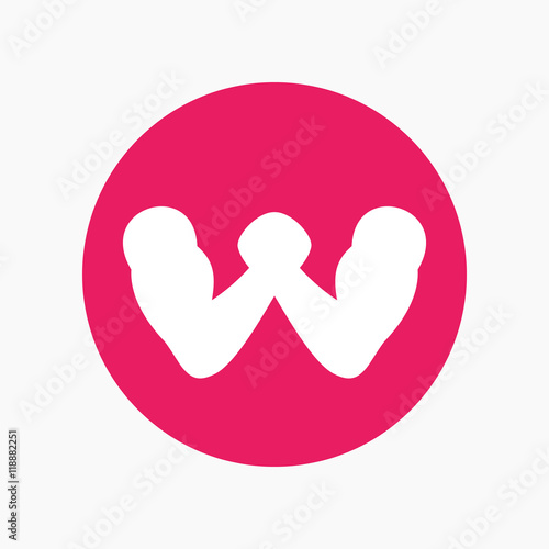 arm wrestling icon, sign, vector illustration