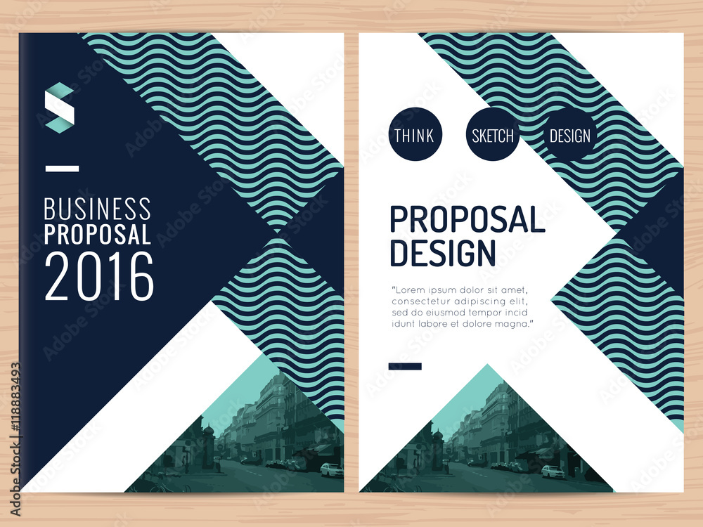 Modern Clean Business Proposal Annual Report Brochure Flyer Leaflet Corporate Presentation 2608