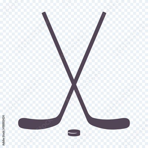 Crossed Ice Hockey sticks