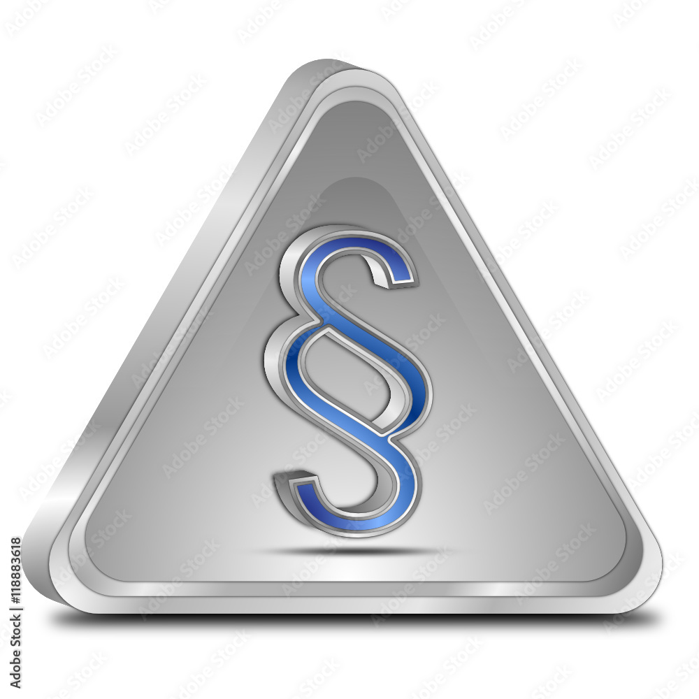 Law paragraph button - 3D illustration Law paragraph button - 3D illustration