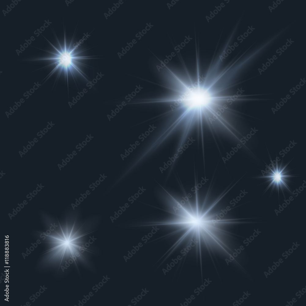 flares, rays, beams, cold light effects set flares, rays, beams, cold light effects set