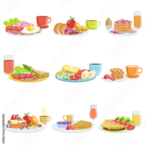 Breakfast Meal Different Sets